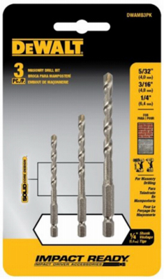 3-Pc. Rotary Masonry Bit Set