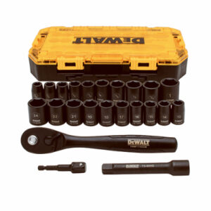 23-Pc. Impact Socket Set, 1/2 In. Drive