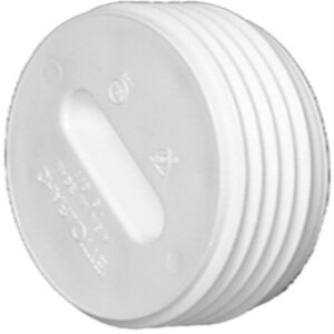 Schedule 40 DWV Plastic Toe Saver Floor Plug, PVC, 4 In.