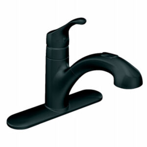 Renzo Single Handle, Low Arc Kitchen Faucet, Pull-Down Spray, Matte Black