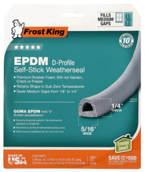 Extreme Rubber Weatherseal, 5/16 W x 1/4 In. T x 17 Ft.