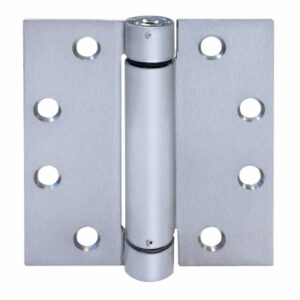 Spring Hinge, Square Corners, Satin Stainless Steel, 4.5 x 4.5 In.