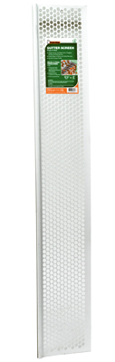 Gutter Guard Screen, White Vinyl, 6-5/8-In. x 3-Ft.
