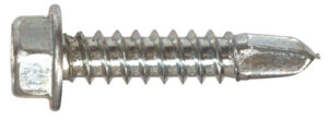 Hex-Washer Head Self-Drilling Screws, Zinc-Plated Steel, #12 x -3/4 In., 1 Lb.