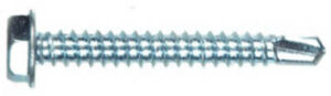 Drill Screws, Hex Washer Head, Zinc, #8-18 x 1/2 In., 100-Pk.