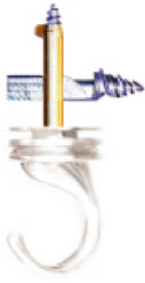 Ceiling Driller Hook, White, Holds 40 Lbs.