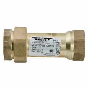 Dual Check Valve Backflow Prevent, 1 x 1 In.