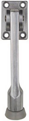 Doorstop, Kick-Down, Satin Chrome, 5 In.