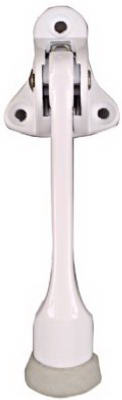 Doorstop, Kick-Down, White, 4 In.