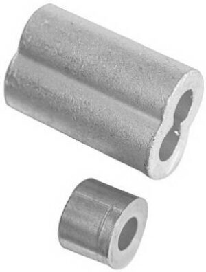 Garage Door Aluminum Ferrules/Stops, 3/16 In., 2-Pk.