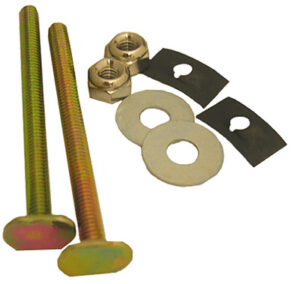 Toilet Closet Bolt Bowl-to-Floor Kit, Brass