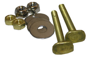 Toilet Closet Bolt Set, Code Brass, .25 x 2.25 In.