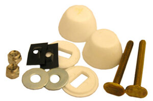 Toilet Closet Bolt Set, Code Brass, .25 x 2.25 In.