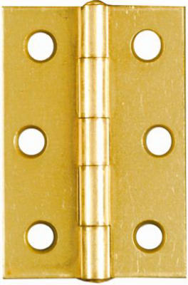 2-Pk., 2-1/2 In. Dull Brass Narrow Hinges