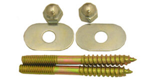 Toilet Closet Screws With Nuts & Washers, 1/4 x 2-1/2 In., Pair