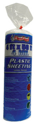 Polyethylene Sheeting, Clear, 4-Mil, 4 x 50-Ft.