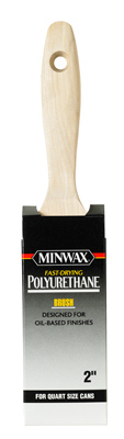 Polyurethane Stain Brush, White China Bristle, 2 In.