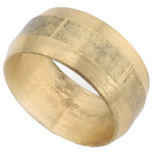 Brass Compression Sleeve, Lead Free, 5/16 In., 3-Pk.