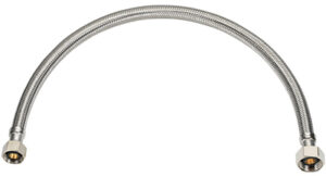 Faucet Connector, Braided Stainless Steel, 1/2 FIP x 1/2 FIP x 24 In.