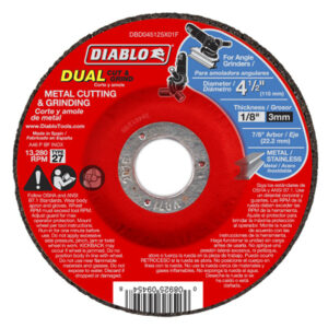 Dual Metal Cutting & Grinding Discs, 4-1/2 x 1/2 x 7/8-In.