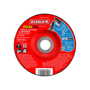 Dual Metal Cutting & Grinding Discs, Type 27, 5 x 1/8 x 7/8-In.
