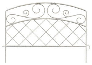 French Scroll Border Edge, White Metal, 16-In. Wide