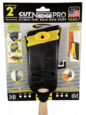 Cut-N-Edge PRO Ultimate Paint Brush Edger & Guard, With 2 In. Paint Brush