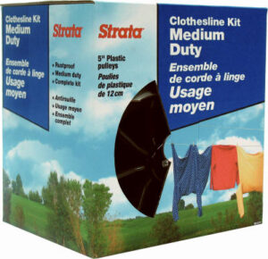 Clothesline Kit, Medium-Duty, 150-Ft. Line