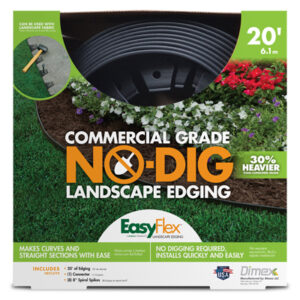 No Dig Edging Kit, Heavy-Duty, Reinforced Nylon, 20 Ft.
