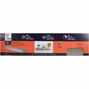 Floating Shelf, Flat Design, Gray, 24 In.