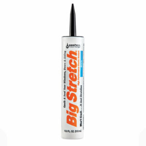 Big Stretch Rubber Sealant, Water-Based Acrylic, Black, 10.5-oz.