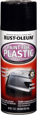 Spray Paint For Plastic, Black, 11-oz.