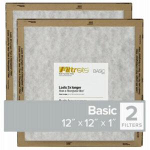 12x12 x 1 In. Flat Panel Air Filter, 2-Pk.