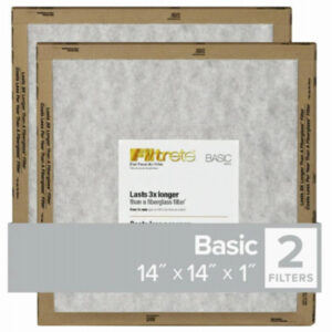 14x14x 1 In. Flat Panel Air Filter, 2-Pk.