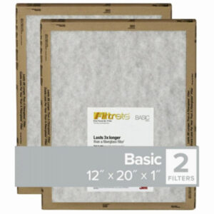12x20 x 1 In. Flat Panel Air Filter, 2-Pk.