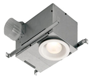 Recessed Bath Fan & Light, 70 CFM, 1.5 Sones, 6-7/8 In. H