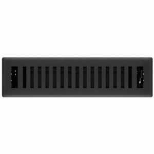 Signature Series Floor Register, Black Iron Montezuma, Steel, 2-1/4 x 12 In.