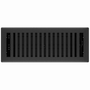Signature Series Floor Register, Black Iron Montezuma, Steel, 4 x 12 In.