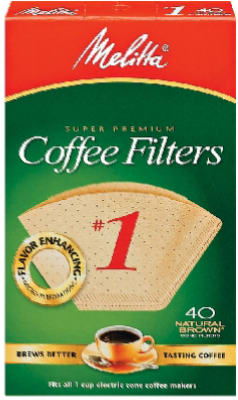 #1 Natural Brown Cone Coffee Filters, 40 Pk.