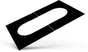 Adjustable Ceiling Plate, Matte Black, 6-In.