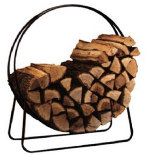 Black Steel Fireplace Log Hoop