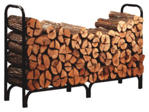 Deluxe Steel Fireplace Log Rack, 8 Ft.