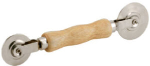 Professional Screen Spline Rolling Tool, Wood Handle, Steel Wheels