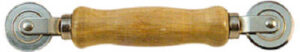 Screen Spline Rolling Tool, Wood Handle, Steel Wheels