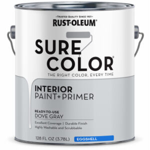 Sure Color Interior Wall Paint & Primer, Eggshell Dove Gray, 1 Gallon
