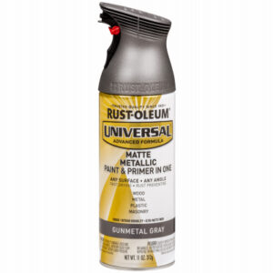 Universal Paint & Primer Matte Metallic Spray Paint, Gunmetal Gray, 11-oz.