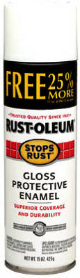 Stops Rust Spray Enamel, White Gloss, 16-oz. Bonus