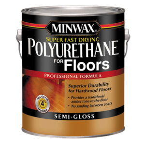 Floor Polyurethane, Super-Fast Drying, Semi-Gloss, 1-Gallon