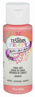 Acrylic Craft Paint, Matte Coral Cover, 2-oz.