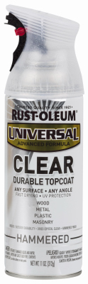 Universal Paint & Primer Hammered Spray Paint, Clear, 12-oz.